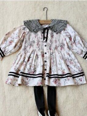 Bonjour Diary Bird Flower tunique blouse 4Y
